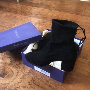 Stuart Weitzman Suede Black Booties